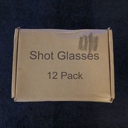 New In Box 12 Tall Shot Glasses