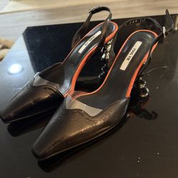 Yuul Yie Leather  Slingback White Heels Women's Size: IT 39 / 8.5 US MSRP $475
