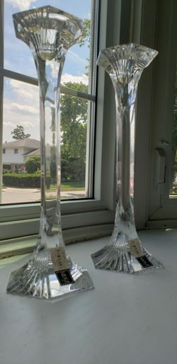 Full Lead Crystal Candleholders