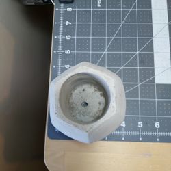 Pentagon Soccer Ball Cement Pot Planter Indoor Or Outdoor Garden 