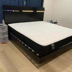 New In Box King Bed Frame With New Mattress (Read Description Below)