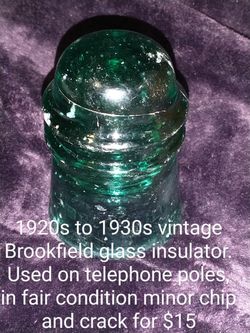 Vintage Brookfield Glass Insulator
