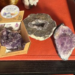 Natural Amethyst And Mineral Stone 