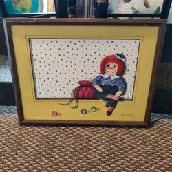OIL ON CANVAS RAGGEDY ANDY