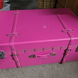 2 Pink Leather Trunks 