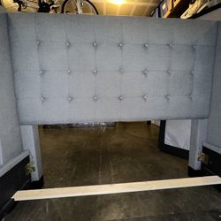🛏️ Upholstered Wingback HEADBOARD & FOOTBOARD (Queen) Bed Frame