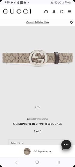 Authentic Gucci Monogrammed Belt *Serial Number VERIFIED