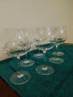 6 Krysta Crystal wine Cups