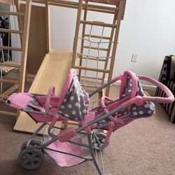 Double Toy Doll Stroller 