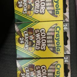 3 packs of Crayola Colors of the world 24 crayons price is for all three packs