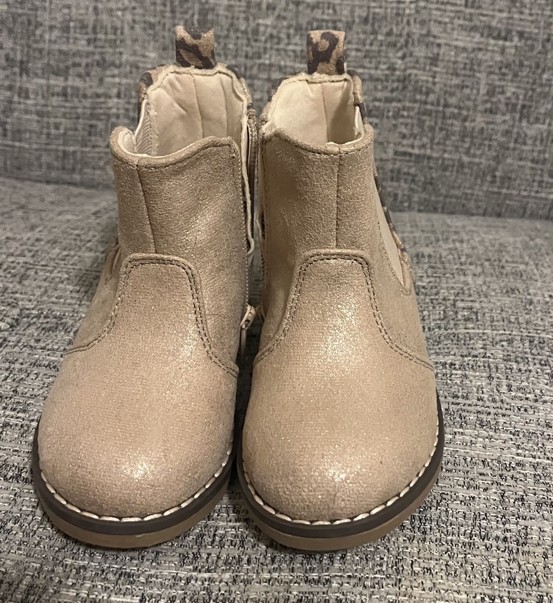 Pink Glitter & Leopard Toddler Boots