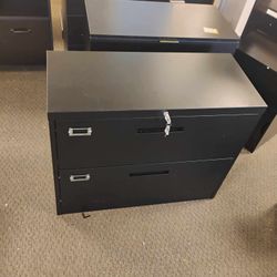 2 Drawer Lateral File Cabinet with Lock,Black Lateral Filing Cabinet,Horizontal Metal Filing Cabinet,Locked Wide Two Drawer File Cabinet for Office Ho