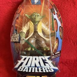 STAR WARS FORCE BATTLERS LIGHTSABER ATTACK YODA ACTION FIGURE HASBRO 2005 ‼️ See HUGE Of VINTAGE HOT ITEMS & TOYS Here ....