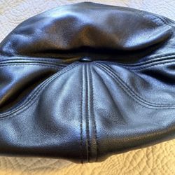 Goorin Brothers Black Leather Flat Cap/Driving Cap -- Size Small