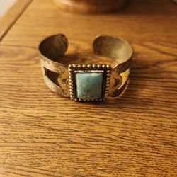 Handmade Native American Navajo Turquoise Cuff Bracelet 