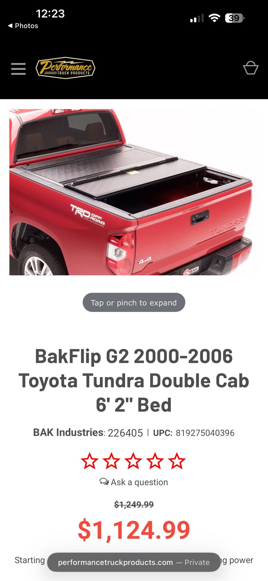 Toyota Tundra Bed Cover 00-06