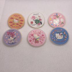 Hello Kitty 6 Pcs Pins (circle) 