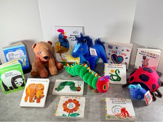 Eric Carle Books and Plush Toy Bundle
