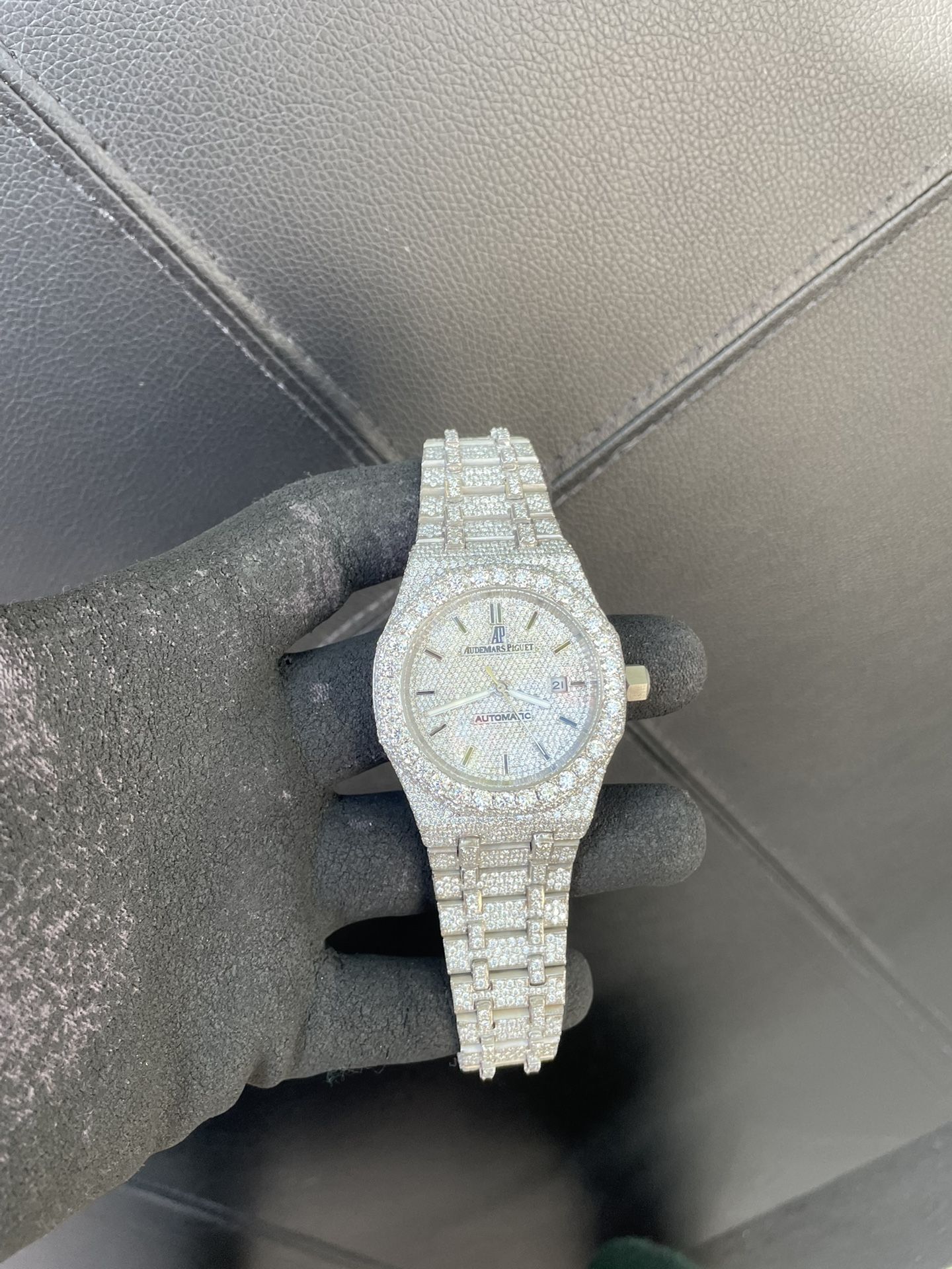 VVS1 Moissanite Diamond Watch Silver