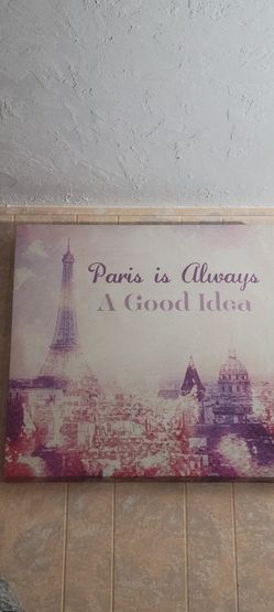  Wall Art canvas  Paris picture...sz 24x24 
