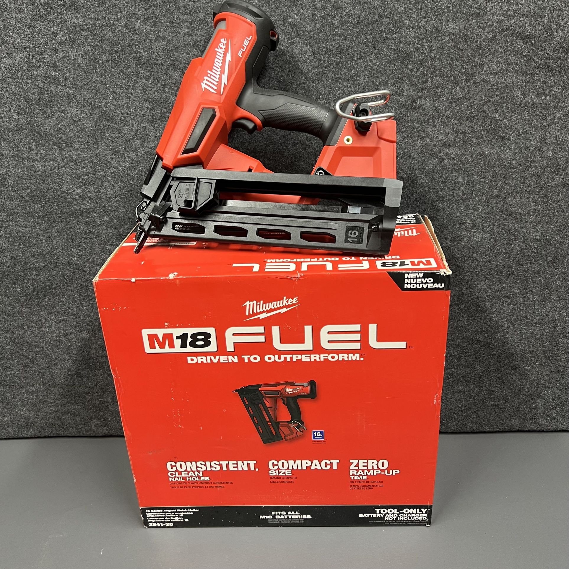Milwaukee M18 FUEL 18-Volt Lithium-Ion Brushless Cordless Gen II 16-Gauge Angled Finish Nailer (Tool-Only)