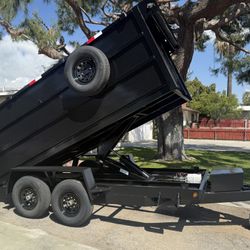 New 14ft Long Scissor Lift Hydraulic Dump Trailer Fully Loaded ⭐️
