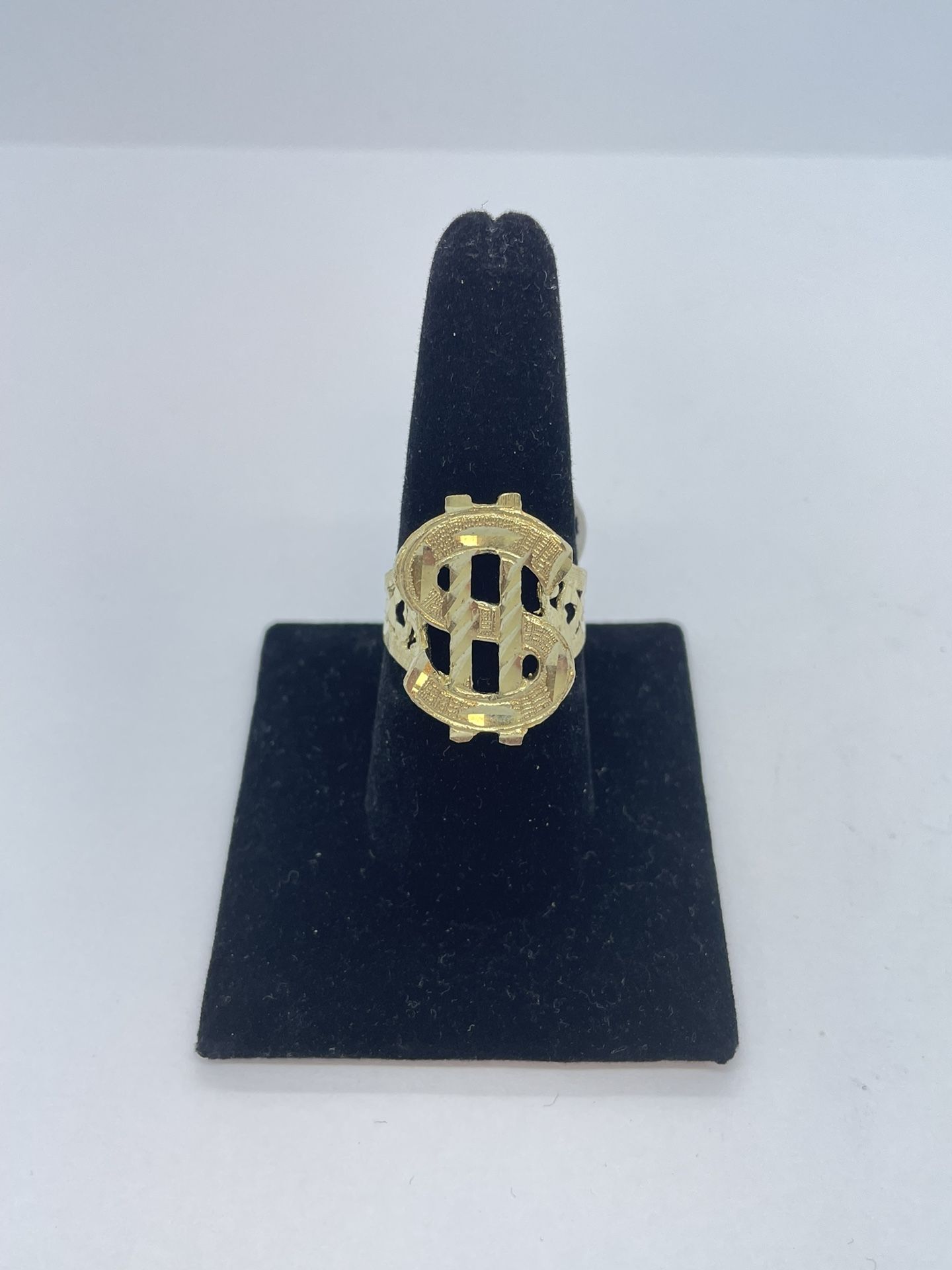 Gold Ring Dollar Sign 10K New