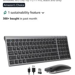 seenda Rechargeable Wireless Keyboard Mouse
