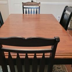 Formal dining set 6 Fabrice chairs and an adjustable table $400