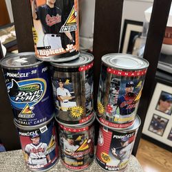 Baseball Cards In Cans Pinnacle 1998 7 Cans