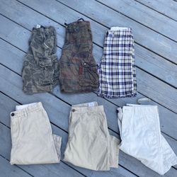 Men’s And boys Khaki Flat Front Gap Kids And  Old Navy 