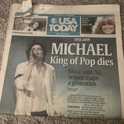 Michael Jackson Headline USA Today 