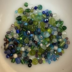 “Cool Summer Day” Vintage Glass Bead Collection Lot#C