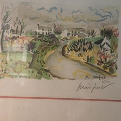 ORIGINAL SIGNED ALEXANDRE MINGUET  WATERCOLOR 