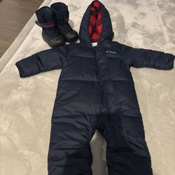 Columbia Snow Boots and Snowsuit 