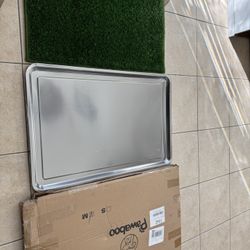 Pawaboo Dog Grass Pad with Metal Tray New Unused 35” x 24”  