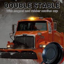 Agrieyes Beacon LED Strobe Lights with Replaceable Lens, Emergency Warning Essential, Amber Flashing Light for Vehicles, Trucks, Tractor, Postal Car