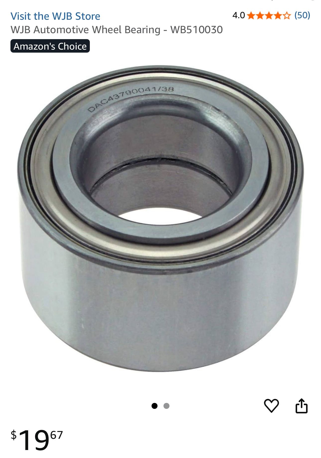 WJB Automotive Wheel Bearing - WB510030