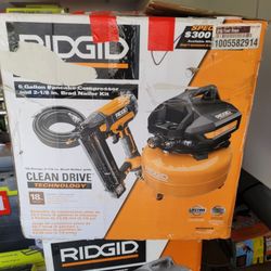 RIDGID
6 Gal. Electric Pancake Air Compressor and Pneumatic 18-Gauge 2-1/8 in. Brad Nailer