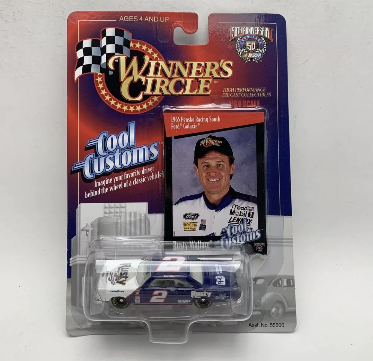  Winners Circle ~ NASCAR #2 Rusty Wallace Cool Customs *NIB*.