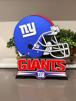 New York giants helmet display sign
