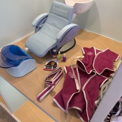 American Girl Spa chair and accessories 
