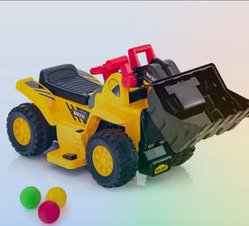 6V Kids Ride-On Toy Front Loader Bulldozer