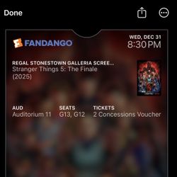 2 Tickets for S5 Stranger Things Finale in San Francisco @ 8:30