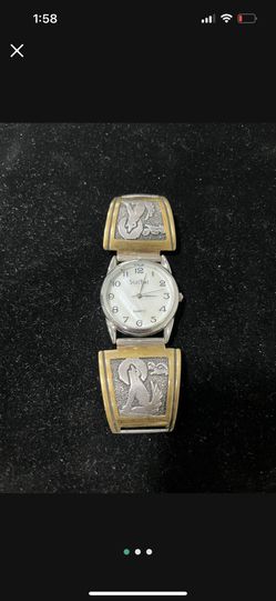 Vintage Tommy Singer Sterling Silver and 12K Gold Overlay Watch