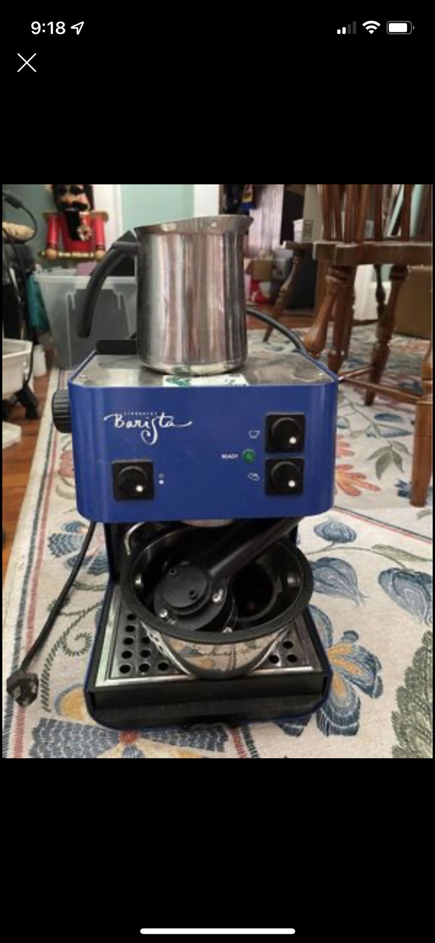 Rare Cobalt Blue Starbucks Barista Espresso Machine