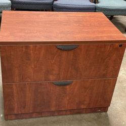 Cherry Office 2 Dr. Lateral File Cabinet! Only $50! 
