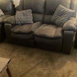 grey love seat recliner 