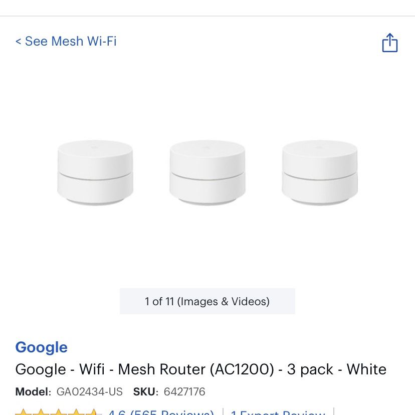 Google Wifi Mesh Router Set Of 3