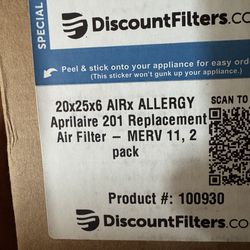 (4) NEW Replacement Air Filter - 20x25x6